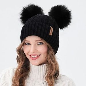 Double Pompom Beanie